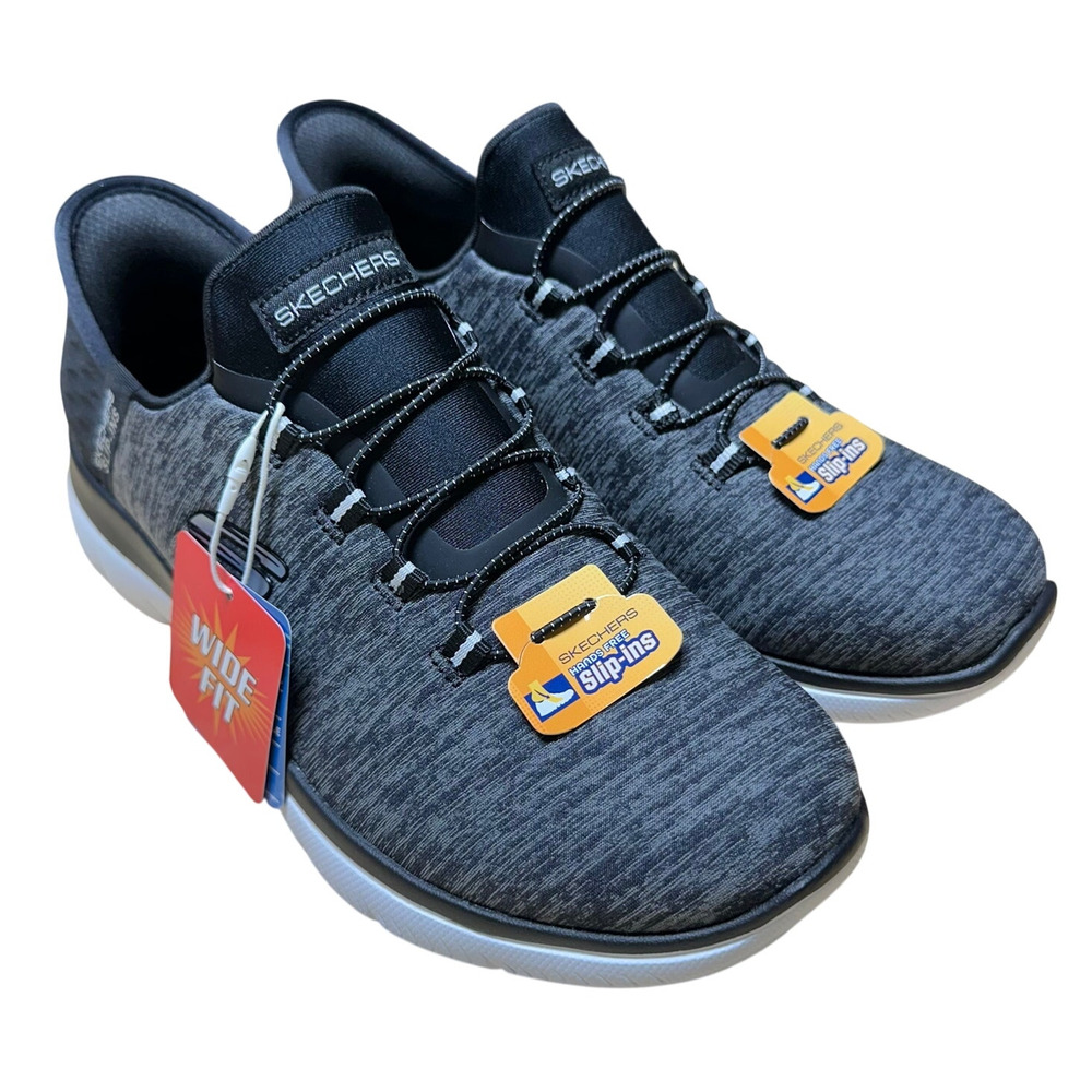 Skechers Slip-Ins Summits Dazzling Haze Black/White Women's Size 8 New NO BOX